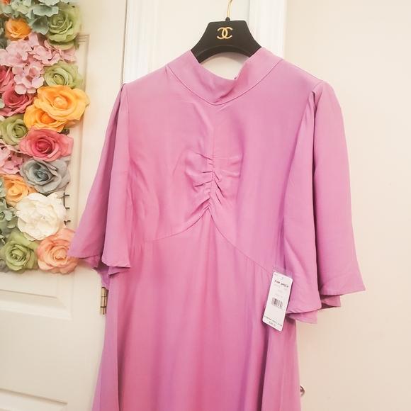 NWT $128 FREE PEOPLE Pink Ruched Spring Mini L 12 - Picture 6 of 7